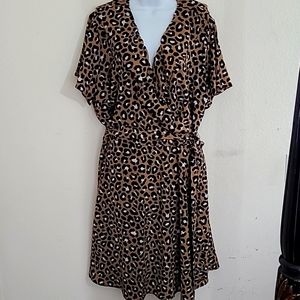 Leopard Print Michael Kors Wrap Dress